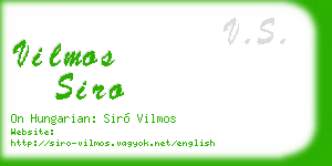 vilmos siro business card